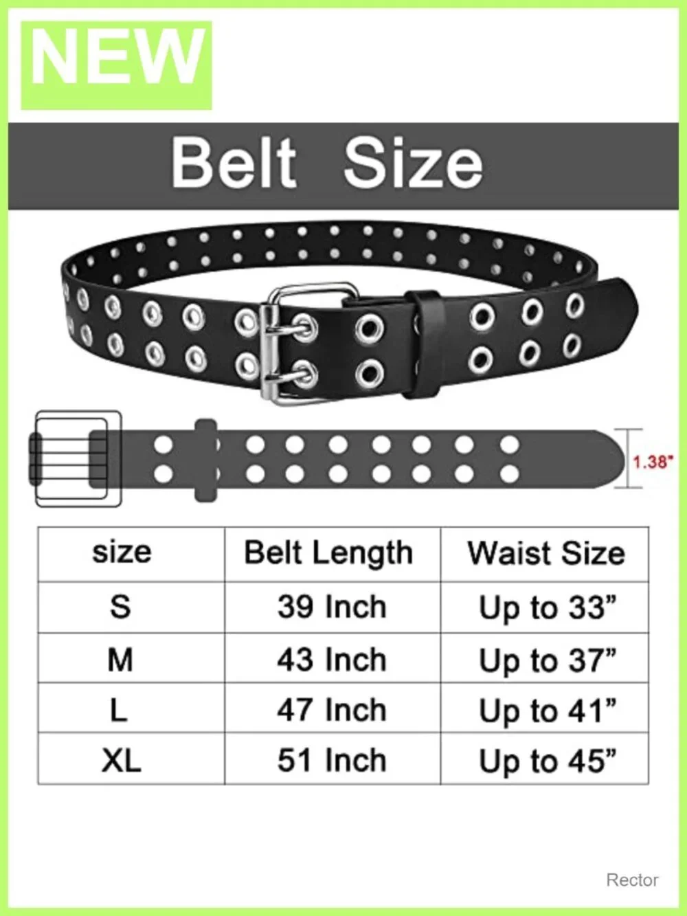 Grommet Studded Punk Belt Faux Leather Y2K Goth Waist Belt Unisex